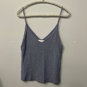 Striped v neck tank top